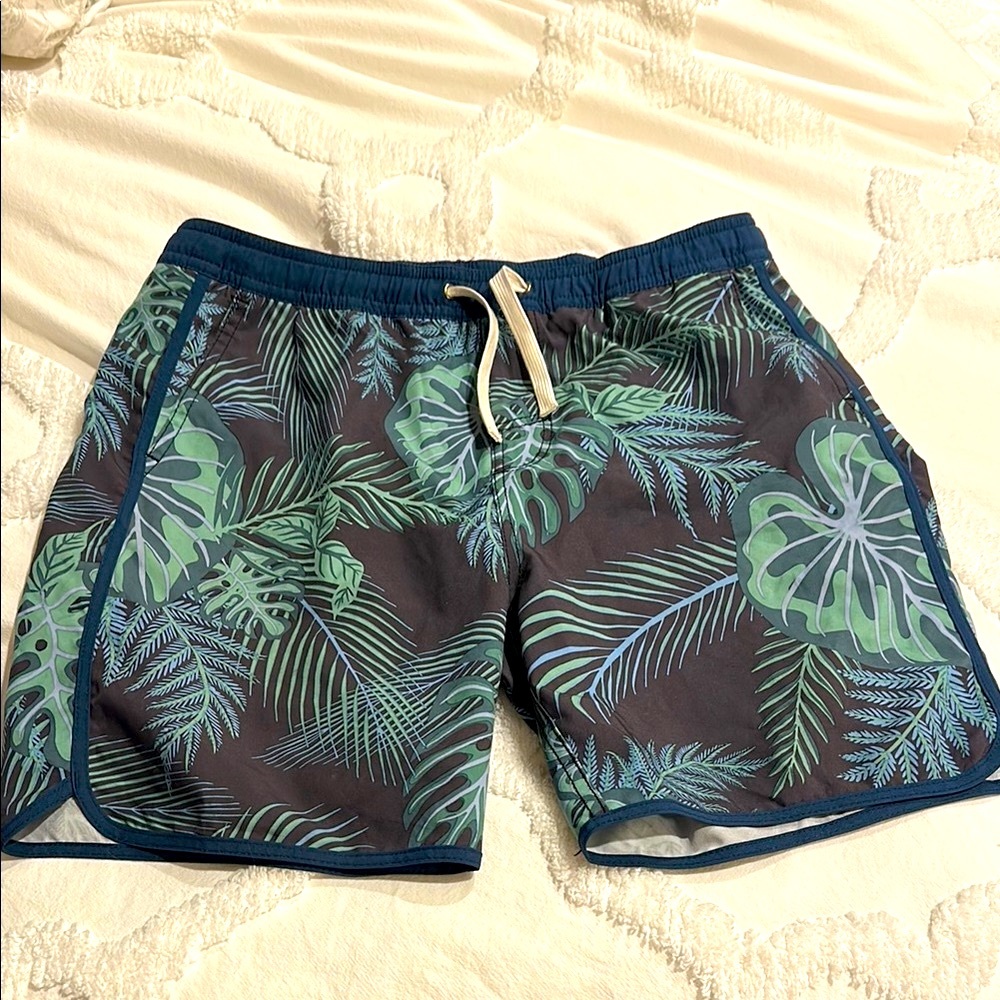 Fair Harbor Leaf Pattern Swim Anchor Trunks